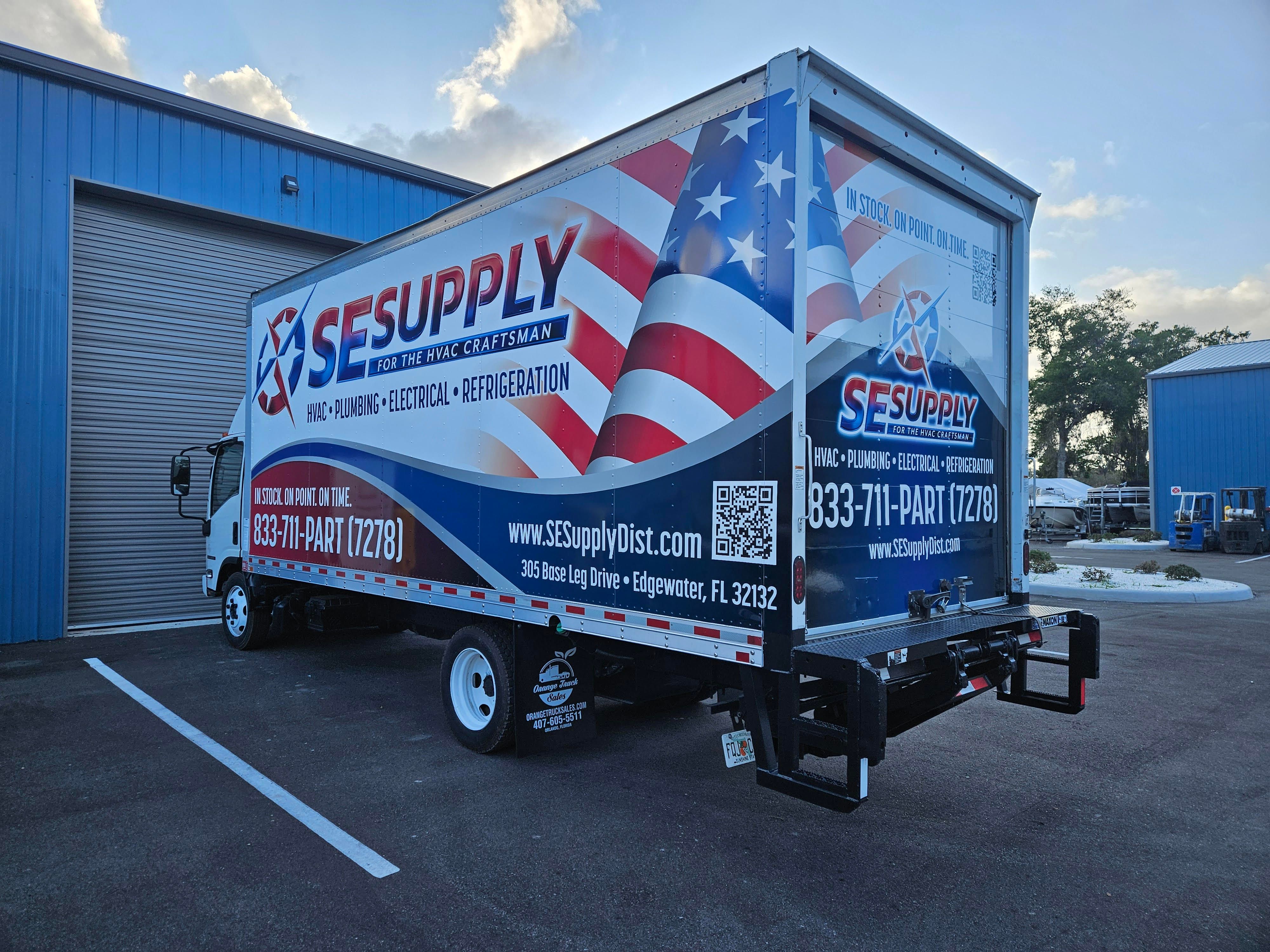 The SESupply branded box truck