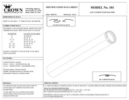 5 in. x 5 ft. 30 Ga. Snap-Lock Pipe, Model 1016
