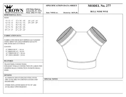 6 in. x 6 in. x 6 in. 30 Gauge Bull Nose Wye