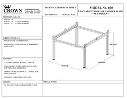 14–25 in. Wide 24 in. Tall Adjustable Air Handler Stand