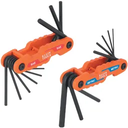 Compact Folding Hex Key Kit, SAE and Metric