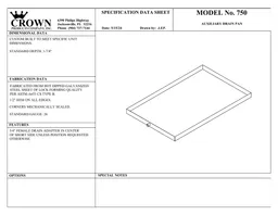 26 in. x 52 in. 26 Gauge Drain Pan