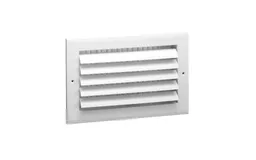 10 in. x 6 in. White Aluminum 1 Way Sidewall/Ceiling Register, 1 in. Blade Spacing