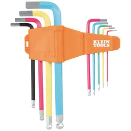 Powder Coated Long Ball-End Hex Key Set, Metric, 9-Piece