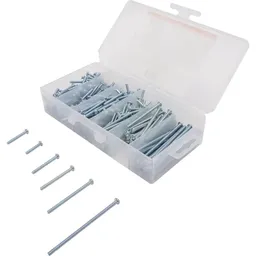 Machine Screw Kit, #8-32, Round Head, Phillips/Slotted, Steel