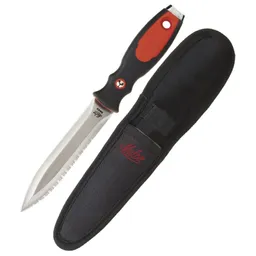 DK6S Double-Sided Smooth and Serrated Duct Knife with Sheath