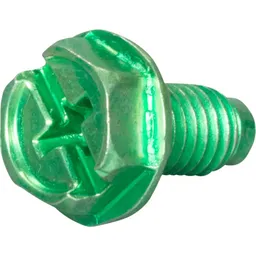 Grounding Screw, #10-32 x 3/8 in., Green, Jar of 100