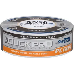 PC 609 Cloth Duct Tape, 48 mm x 60.1 yd 55 m, 24 Rolls/Case, Black