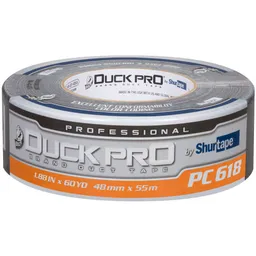PC 618 Cloth Duct Tape, 48 mm x 60.1 yd 55 m, 24 Rolls/Case, Silver