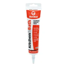 Kitchen & Bath Siliconized Adhesive Caulk, White, 5.5 FL. OZ. Squeeze Tube