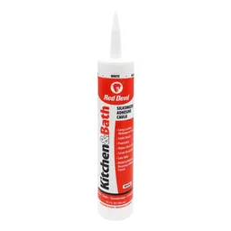 Kitchen & Bath Siliconized Adhesive Caulk, White, 10.1 FL. OZ. Cartridge
