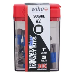 #2 x 1 in. Terminator Blue Square Bit, Model 70065