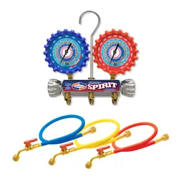 A2L 2-Valve Aluminum Manifold Gauge Set with 5 ft. Hoses and Ball Valves