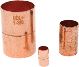 1/2 in. Copper Straight Coupling w/Stop