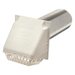 4 in. White Plastic Louvered Vent Hood, Model DHR4W