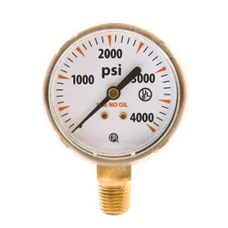 4000 PSI 2 in. 1/4 in. NPT Replacement Pressure Gauge