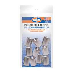1/4 in. Silver Locking Cap, Pack of 10