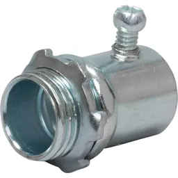 Set Screw Connector, EMT, 1/2 in., Steel, Gray