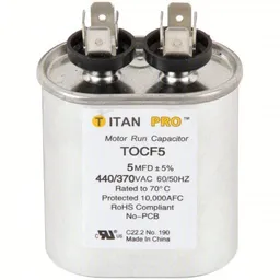 5 MFD 440/370 V Oval Run Capacitor